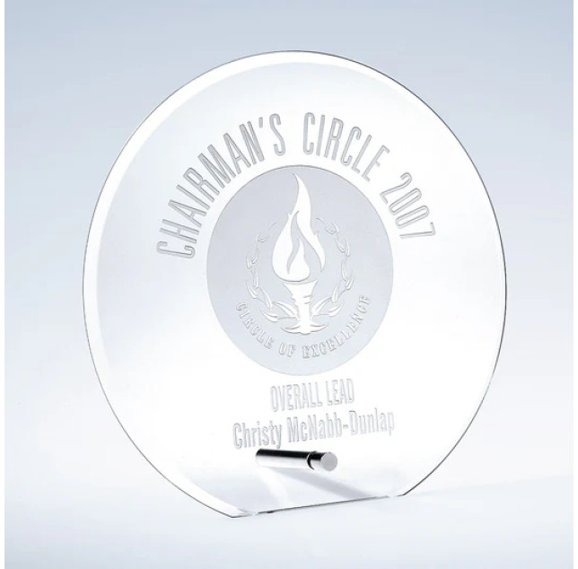 Beveled Circle w/Aluminum Pole