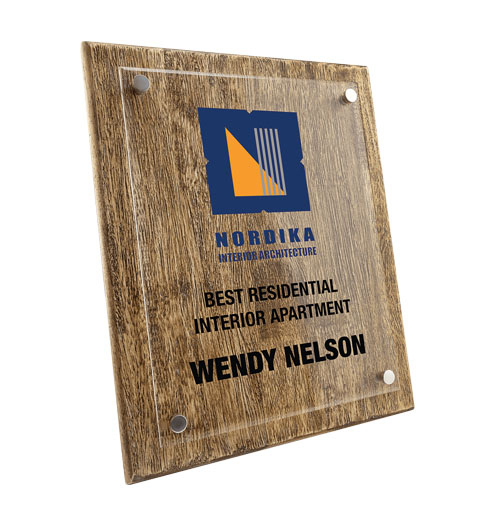 10.5 x 13 Barnwood Floating Acrylic Plaque