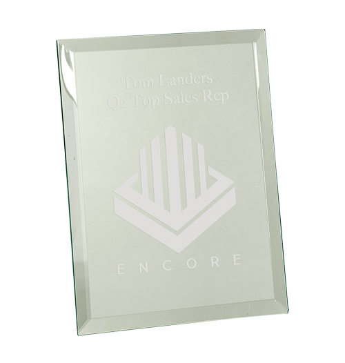 8 x 10 Clear Glass Mirror Plaque